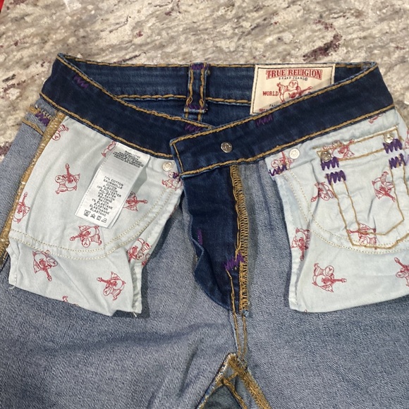 True Religion Women’s Blue Denim Jeans Jenny Curvy Flip Skinny Jeans. SIZE 25 - Picture 8 of 16
